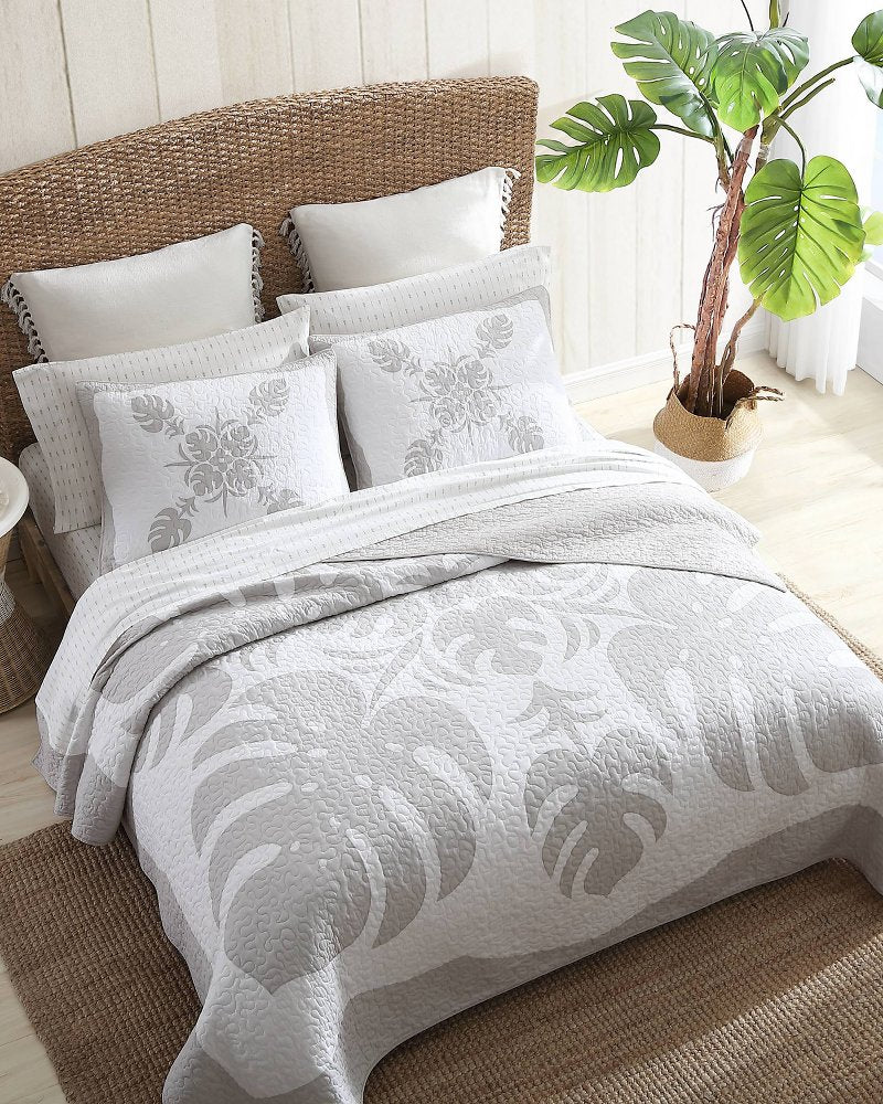 Molokai King Quilted Sham - Grey