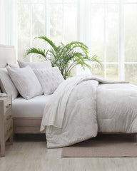 Art Of Palms 8-Piece Queen Comforter Set - Beige