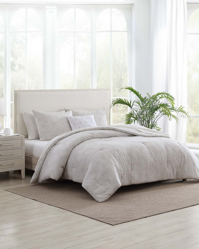 Art Of Palms 8-Piece King Comforter Set - Beige