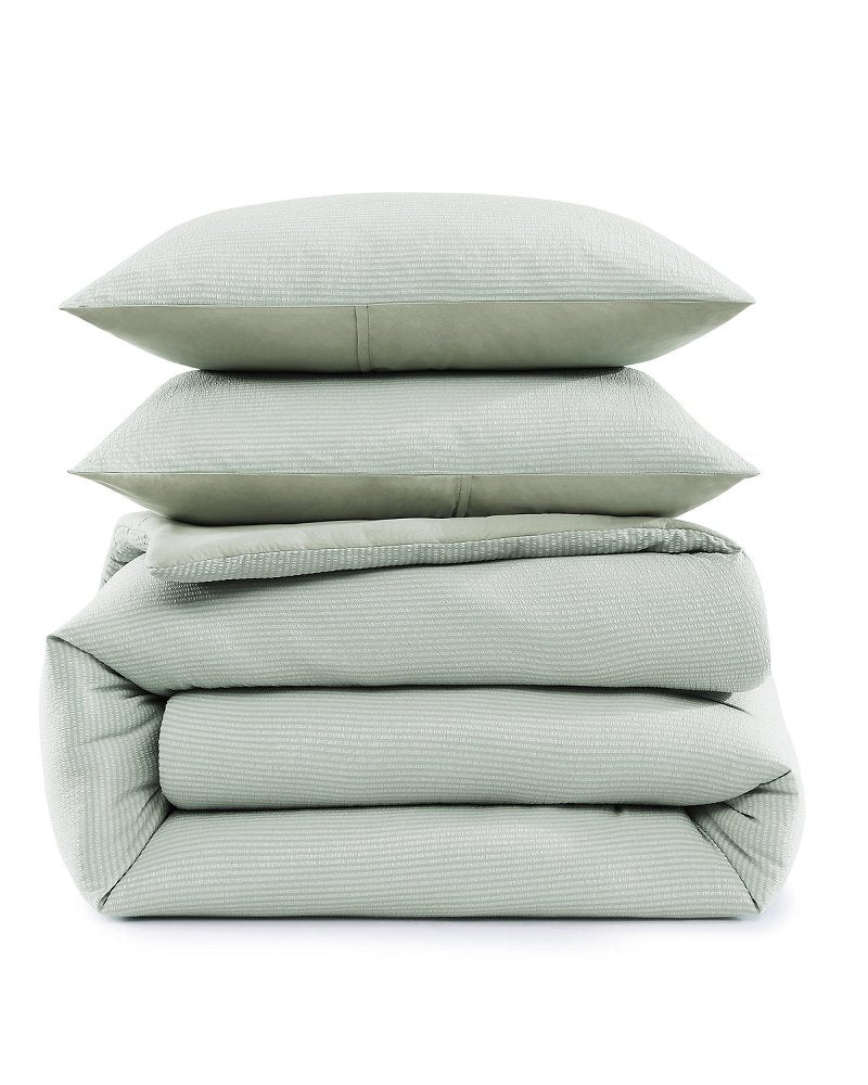 Seersucker Solid 8-Piece King Comforter Set - Spring Green