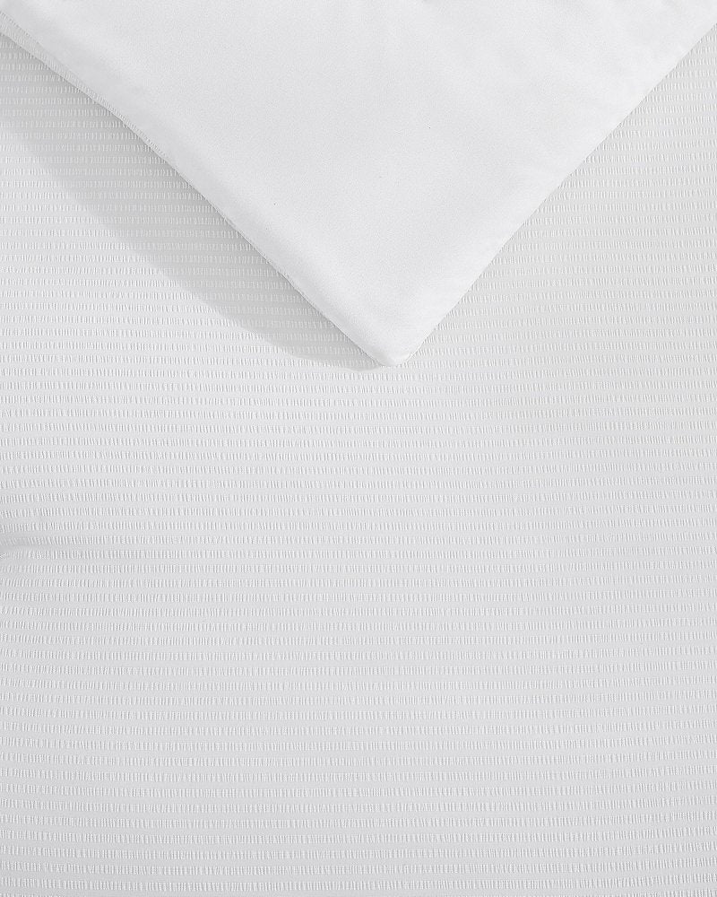 Seersucker Solid 8-Piece King Comforter Set - White