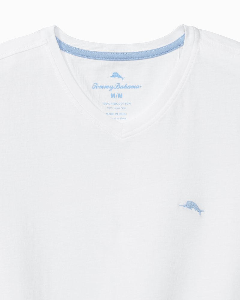 New Bali Skyline V-Neck T-Shirt - White