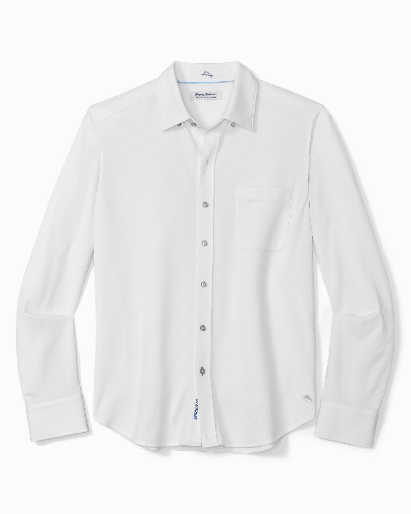 San Lucio Stretch Knit Shirt - White