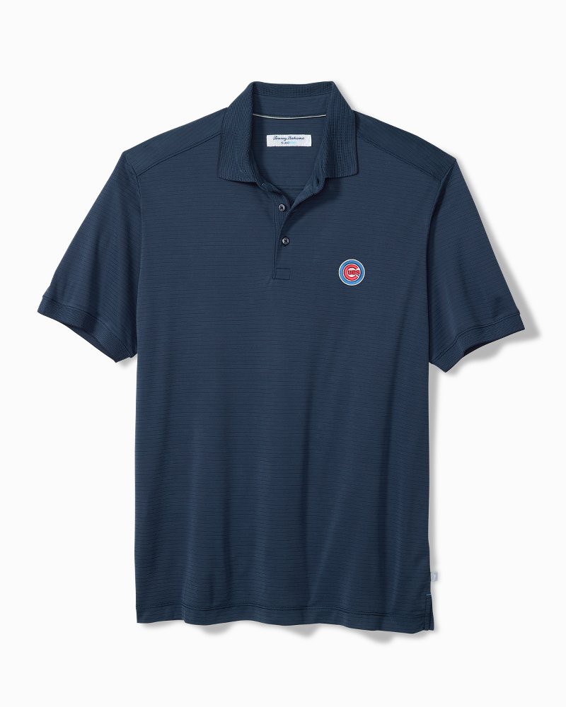 MLB Bay Stripe IslandZone Polo - chicago_cubs