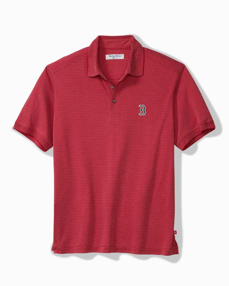 MLB Bay Stripe IslandZone Polo - boston_red_sox