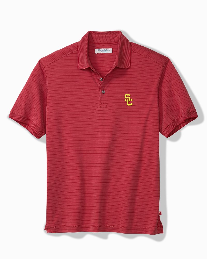 Collegiate Bay Stripe IslandZone Polo - USC