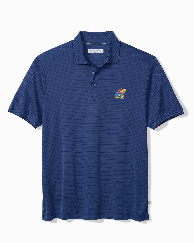 Collegiate Bay Stripe IslandZone Polo - Kansas