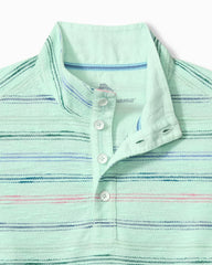 Minori Sands Button-Mock Sweatshirt - Pale Opal
