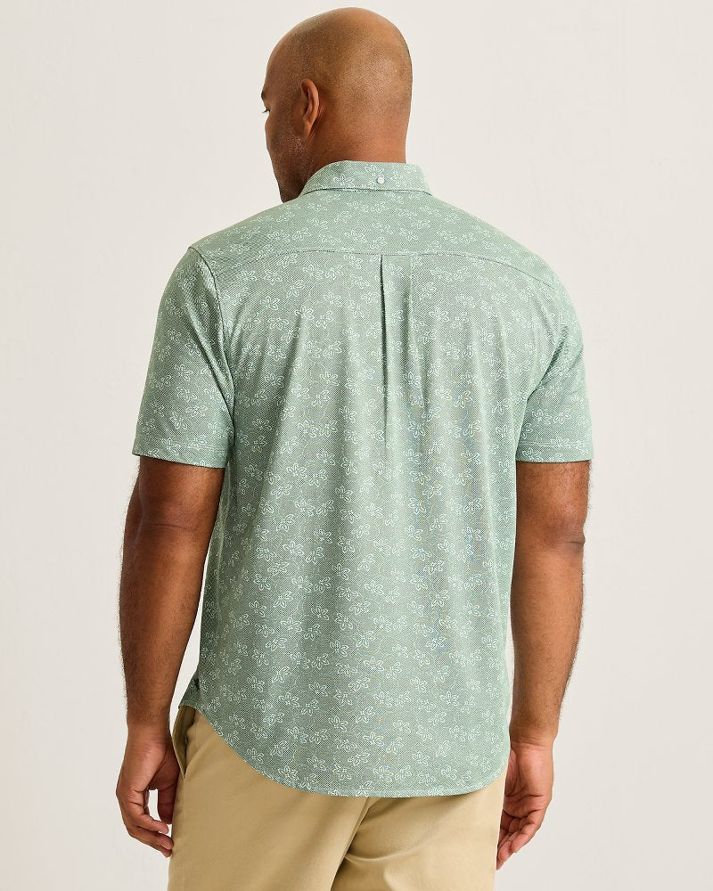 San Lucio Lotus Stretch Knit Shirt - Highland Green