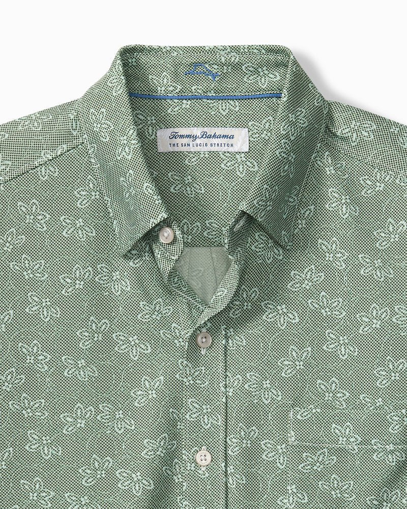 San Lucio Lotus Stretch Knit Shirt - Highland Green