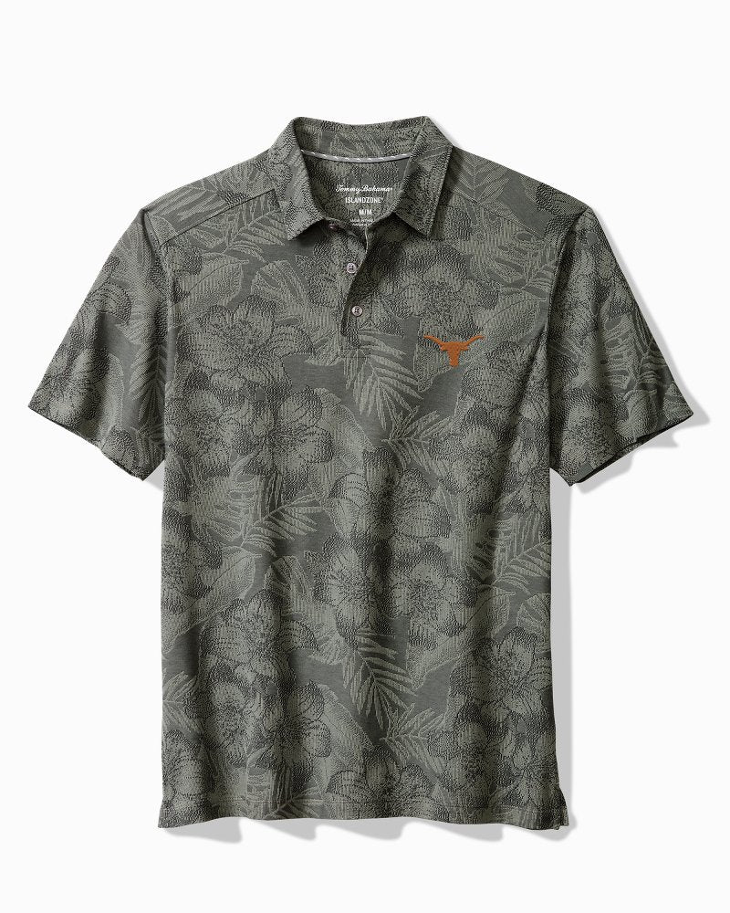 Collegiate Palm Fresco Hibiscus IslandZone Polo - Texas