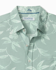 San Lucio Gardenia Stretch Knit Shirt - Tropical Fern