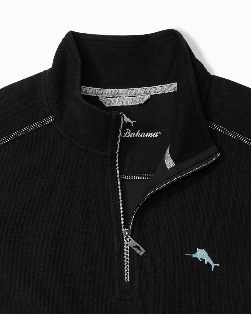 Montego Beach Half-Zip Sweatshirt - Black