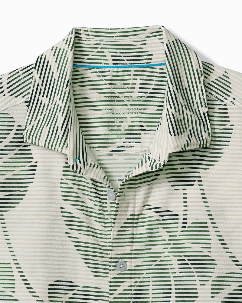 Costa Wave Monstera Mash IslandZone Camp Shirt - Dark Jade