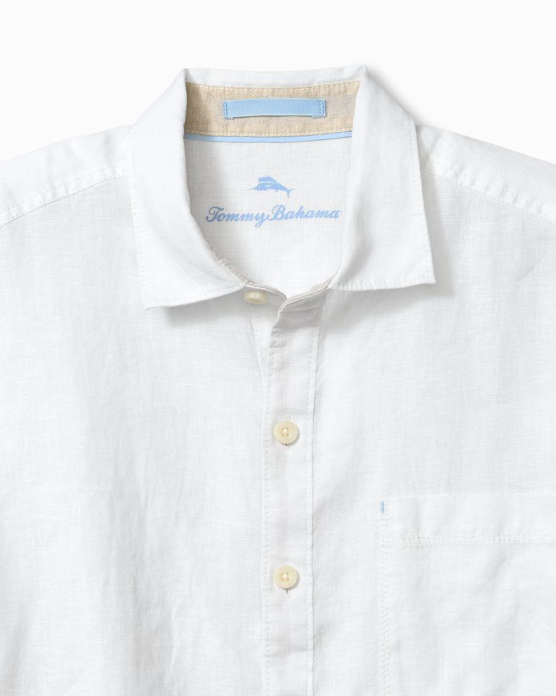Paradise Breezer Linen Long-Sleeve Shirt - White