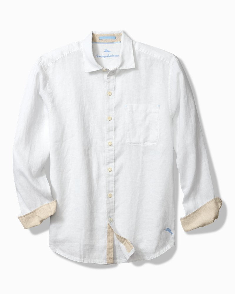 Paradise Breezer Linen Long-Sleeve Shirt - White