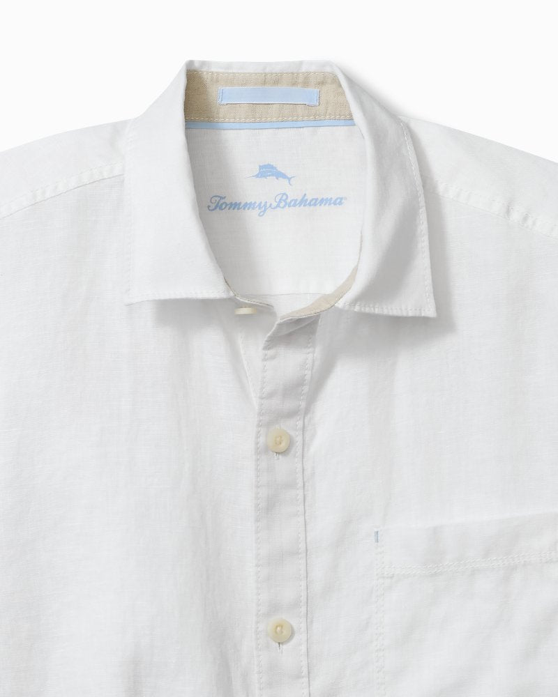 Paradise Breezer Linen Short-Sleeve Shirt - White