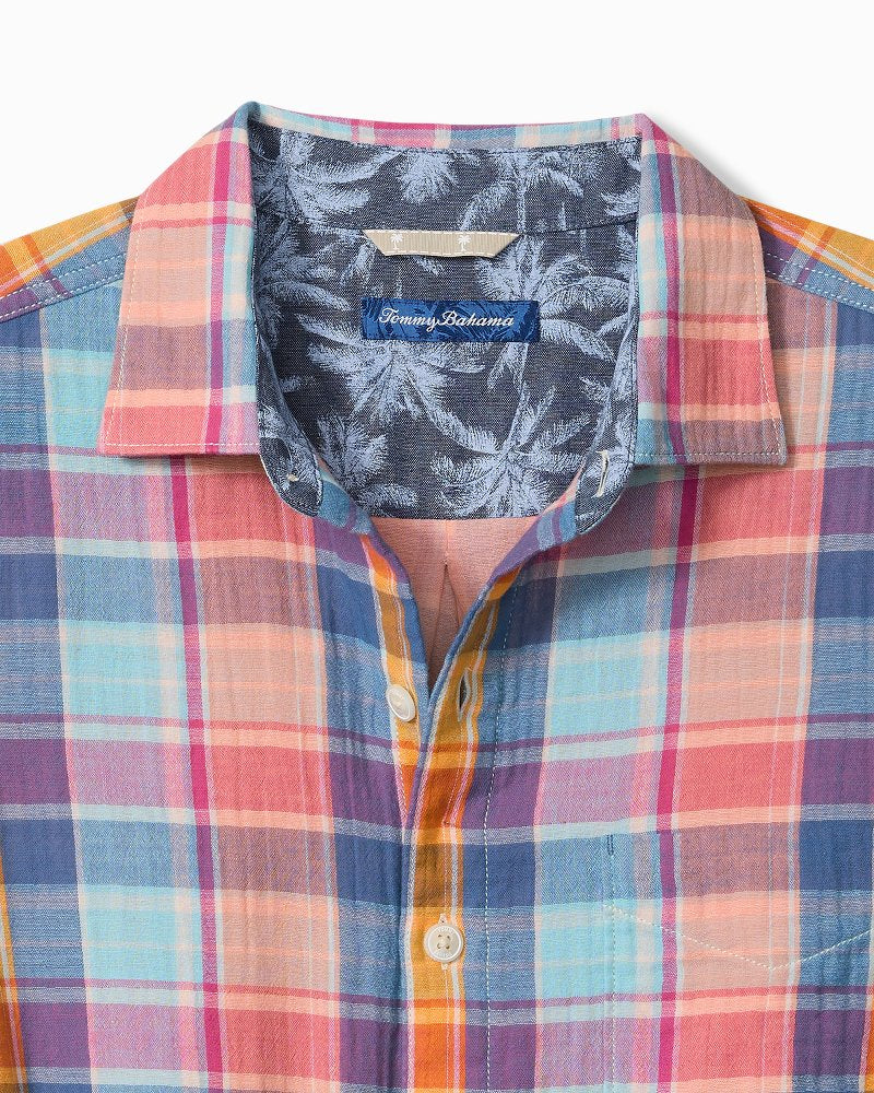 Palma Roja Plaid Shirt - Turquoise Haze