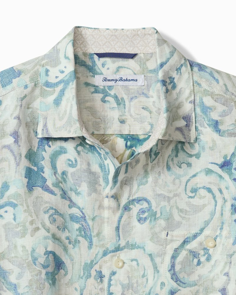 Breezy Cay Linen Long-Sleeve Shirt - Hazy Teal