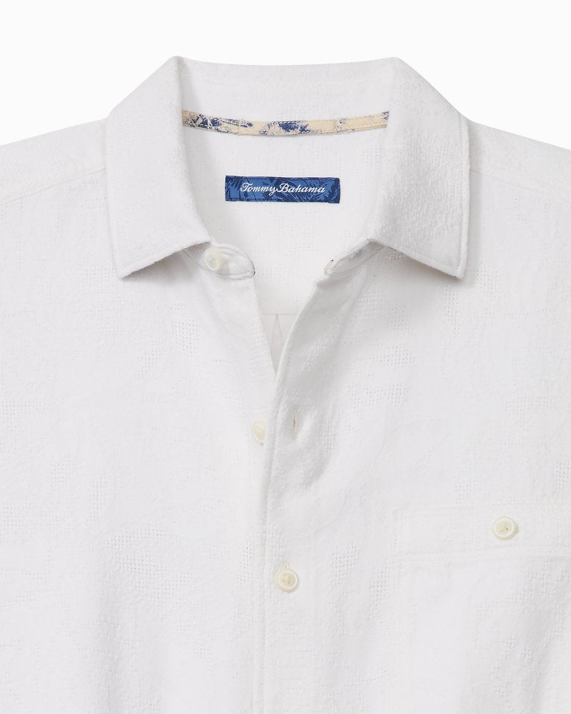 Breeze Island Cotton Short-Sleeve Shirt - White