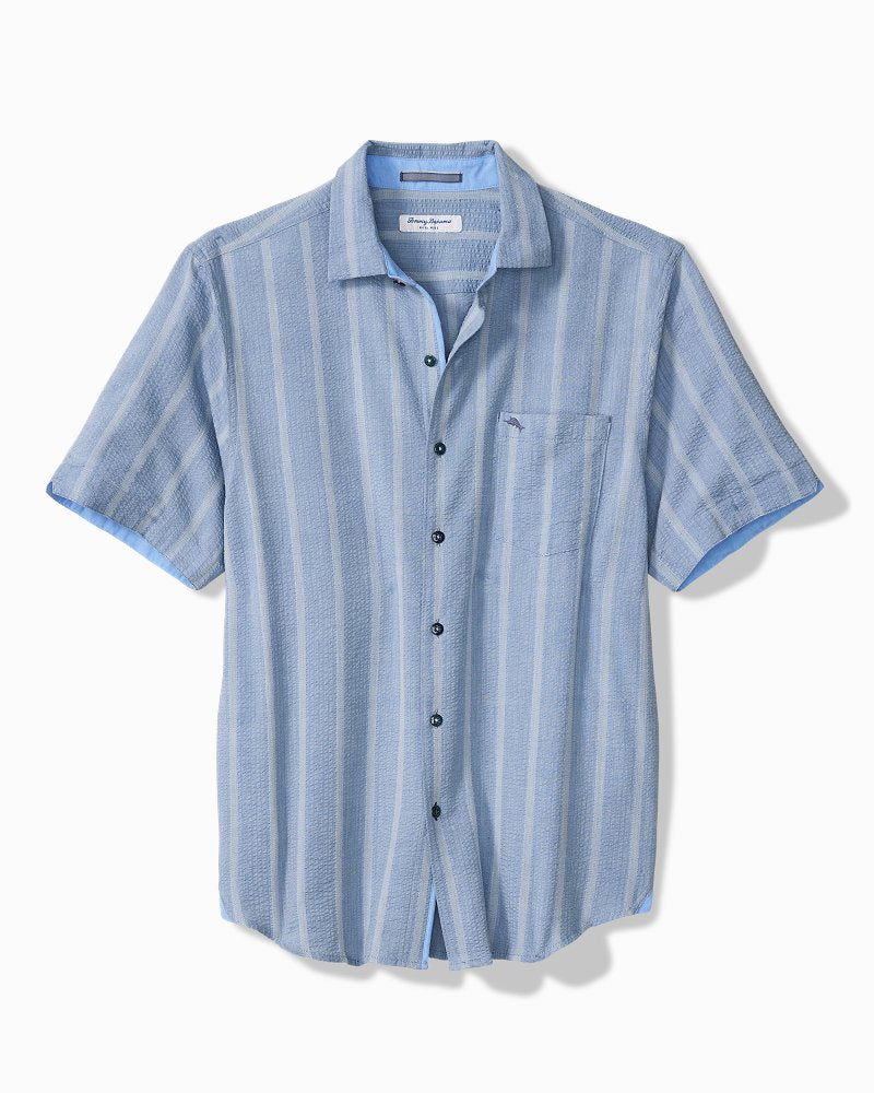 Nova Wave Cotton-Blend Short-Sleeve Shirt - Dockside Blue