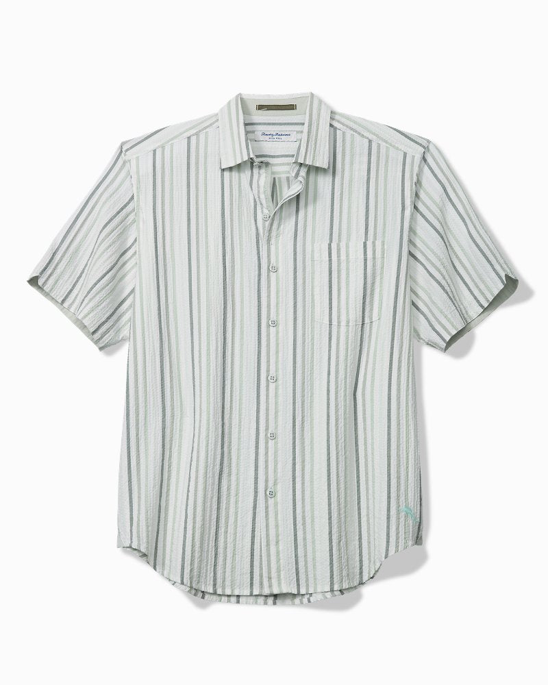 Nova Wave Aloha Stripe Cotton-Blend Shirt - Dusty Sage