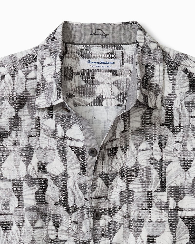 Coastal Ease Fizz &amp; Fronds IslandZone Camp Shirt - Graphite Gray