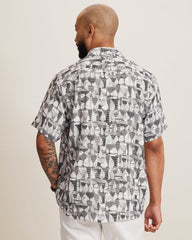 Coastal Ease Fizz &amp; Fronds IslandZone Camp Shirt - Graphite Gray