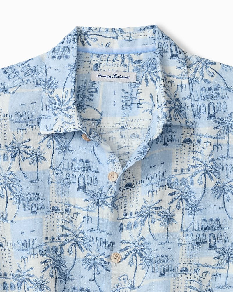 Seaside Avenue Linen Camp Shirt - Norse Blue