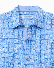 Coastal Ease Carrico Tiles IslandZone Camp Shirt - Dusty Icicle