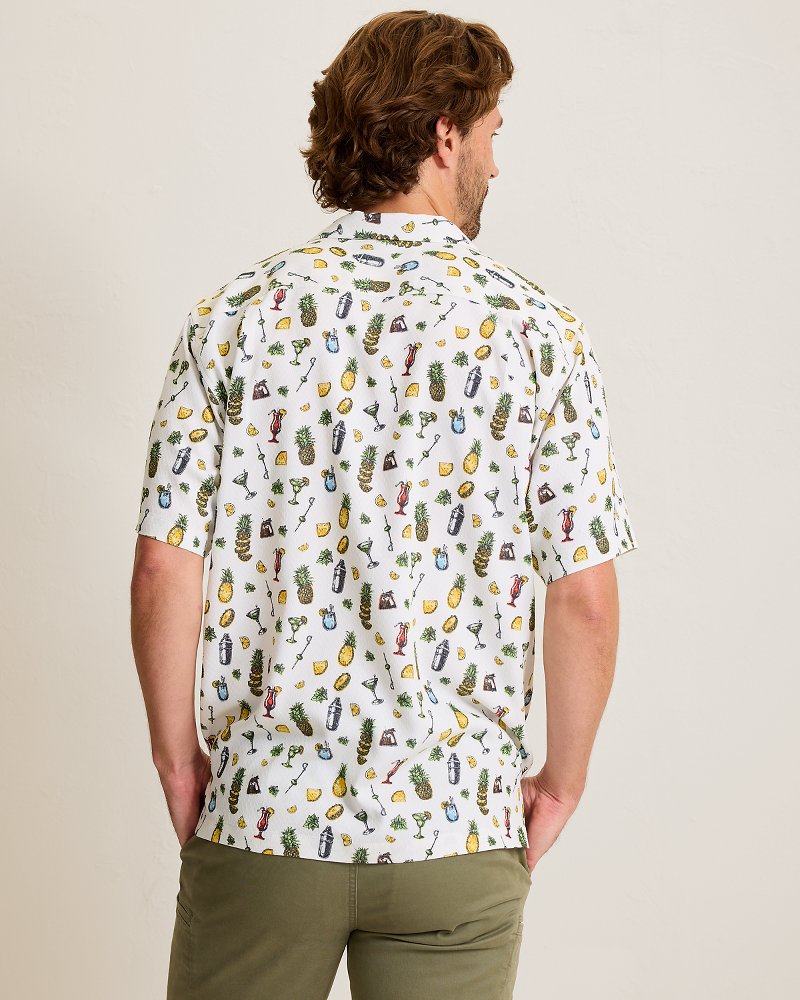 Coastal Ease Shake &amp; Sip IslandZone Camp Shirt - Light Sanddollar