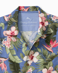 Flora Festival Silk Camp Shirt - Peachy Sweet