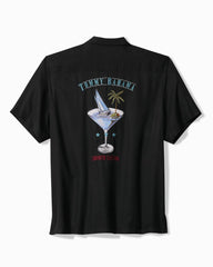 Sailor's Swirl Silk Camp Shirt - Matte Black