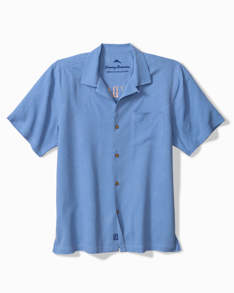 Hangin' With the Guys Silk Camp Shirt - French Blue