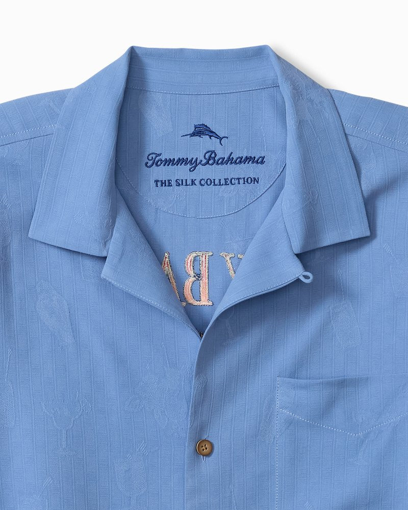 Hangin' With the Guys Silk Camp Shirt - French Blue