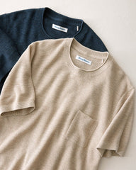 Salthill Pocket Cotton-Blend Crew Sweater - Oatmeal Heather