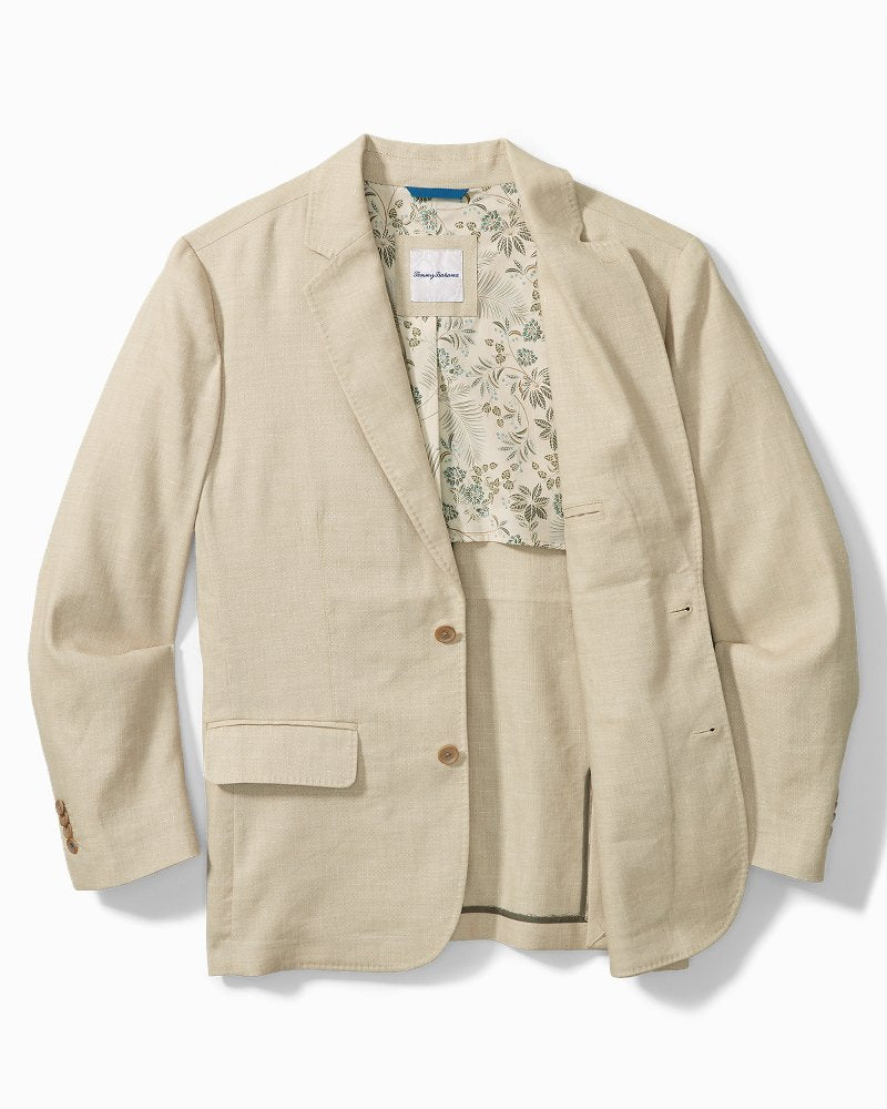 Latigo Beach Linen-Blend Blazer - Stone Khaki