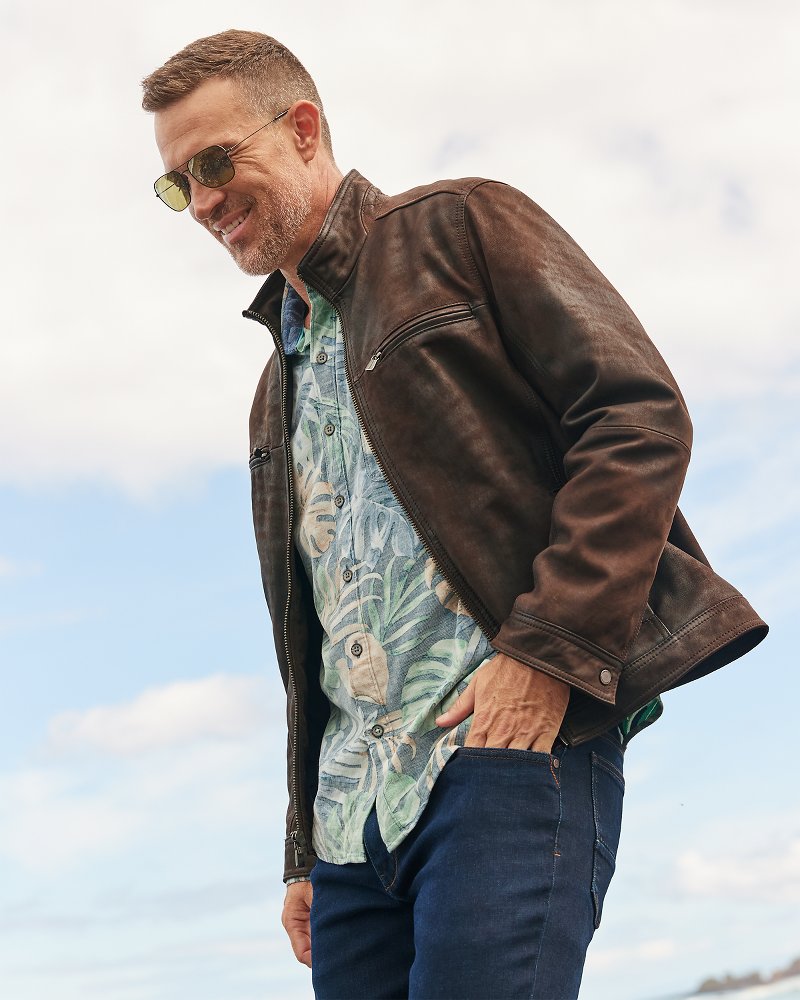 Highland Rocker Leather Jacket - Dark Brown