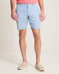Beach Coast Stretch-Linen 9-Inch Shorts - Ocean City