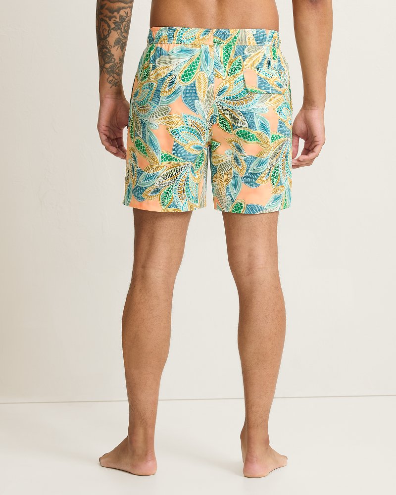 Naples Fuego Tropics 6-Inch Swim Trunks - White Peach