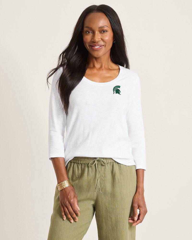 Collegiate Ashby Isles 3/4-Scoop-Neck T-Shirt - michigan_state