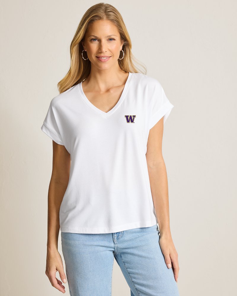 Collegiate Kauai V-Neck Shirt - washington