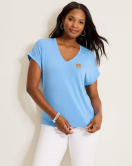 Collegiate Kauai V-Neck Shirt - auburn