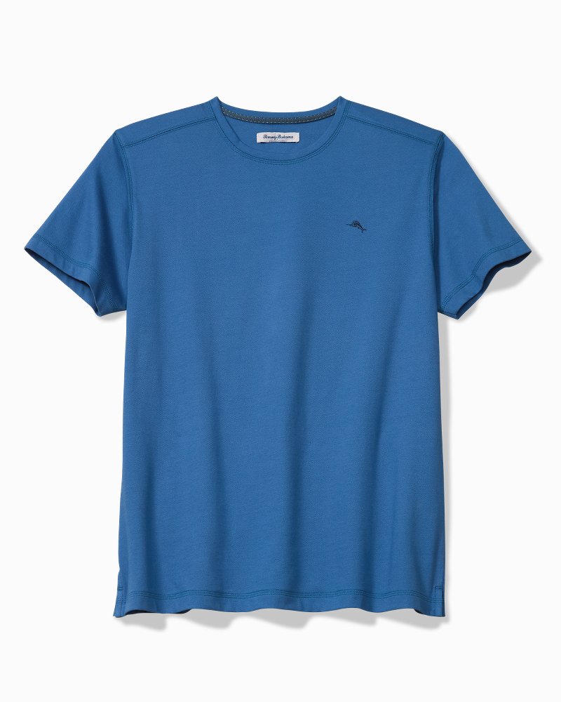 Big &amp; Tall Piqué T-Shirt - Heathered Blue