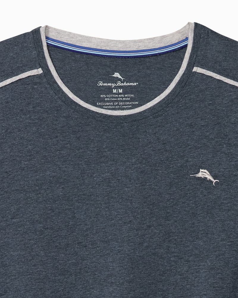 Big &amp; Tall Jersey Long-Sleeve Crewneck T-Shirt - Heathered Blue