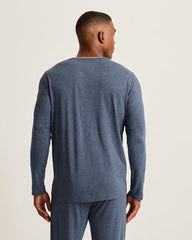 Jersey Long-Sleeve Crewneck T-Shirt - Heathered Blue