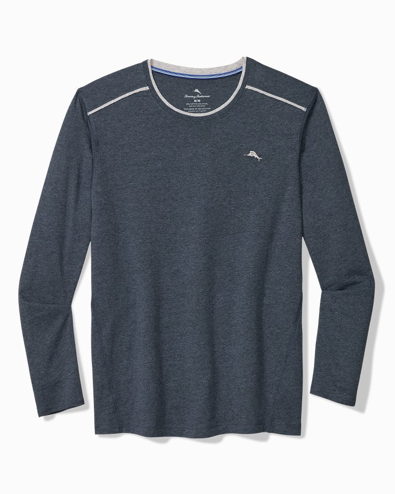 Jersey Long-Sleeve Crewneck T-Shirt - Heathered Blue