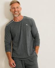 Jersey Long-Sleeve Crewneck T-Shirt - Heather Charcoal Grey