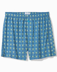 Big &amp; Tall Woven Poplin Print Boxers - Denim
