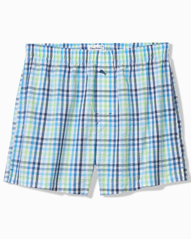 Big &amp; Tall Seersucker Boxers - Bright White